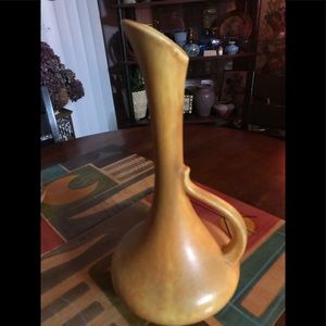 Vintage gold Haager pottery pitcher 12 x 6 in